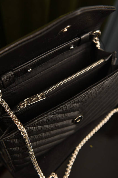 Envelope Chain Wallet Bag (Black)