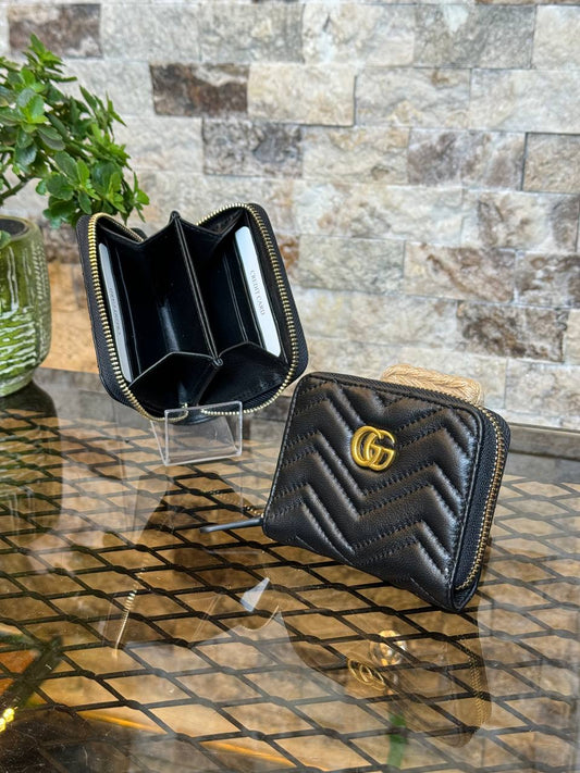 GG - Leather Mini Zippy Wallet